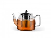 9548 FISSMAN Заварочный чайник 1000 мл со стальным фильтром (жаропрочное стекло)