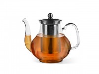 9550 FISSMAN Заварочный чайник 1100 мл со стальным фильтром (жаропрочное стекло)