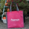 0521 FISSMAN Желтая промо-сумка для покупок с логотипом FISSMAN 35x15x45 см (нетканый материал 80 г/кв.м)