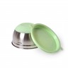 5115 FISSMAN Миска 4,5л; 24x13,5см с крышкой, цвет Зеленый чай (нерж.сталь) Крышка - пластик; Дно с силиконовым основанием.