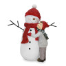 0226 FISSMAN Статуэтка "Мальчик со снеговиком" 20х10,5х21см (полирезин)