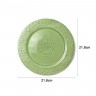 6344 FISSMAN Тарелка Lykke 21,8х21,8х1,8см, цвет Зеленый (керамика)