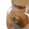 9540 FISSMAN Заварочный чайник 1200мл с бамбуковой крышкой и стальным фильтром (жаропрочное стекло)