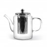 9547 FISSMAN Заварочный чайник 900 мл со стальным фильтром (жаропрочное стекло)