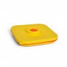 7315 FISSMAN Ланчбокс складной квадратный желтый 15x15x6,5 см / 800 мл (силикон)