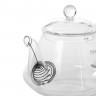 9450 FISSMAN Заварочный чайник 1000 мл со стальным фильтром (жаропрочное стекло)