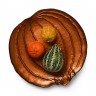 13978 FISSMAN Блюдо Pumpkin 31,5х31,5х3 см, цвет оранжевый (стекло)