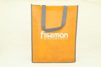 0524 FISSMAN Оранжевая промо-сумка для покупок с логотипом FISSMAN 35x15x45 см (нетканый материал 80 г/кв.м)