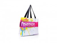 0526 FISSMAN Разноцветная промо-сумка для покупок с логотипом FISSMAN 50x12x40 см (ламинированный нетканый материал 80 г/кв.м)