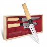 2680 FISSMAN Набор ножей KATANA 3 пр. (гастрономический 20 см/ сантоку 17 см/ универсальный 13 см, 3Cr13 сталь)