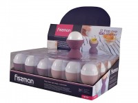 8712 FISSMAN Подставка для яйца с солонкой 5см (керамика, силикон)