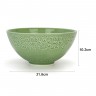6346 FISSMAN Салатник Lykke 21,6х21,6х10,2см / 1800мл, цвет Зеленый (керамика)