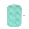 6702 FISSMAN Форма для выпекания 6 кексов "пасхальное яйцо" 26x17x3,2 см (силикон) (20 шт. в промо-коробке)